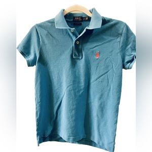 Polo Ralph Lauren Shirt Size S/P. Blue/with Pink embroidery detail.